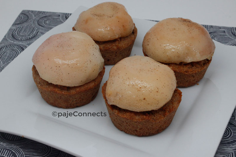 Biscuits et pêches au four IG bas