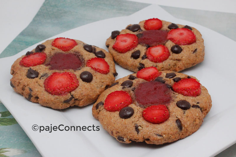 Cookies aux fraises chocolat IG bas