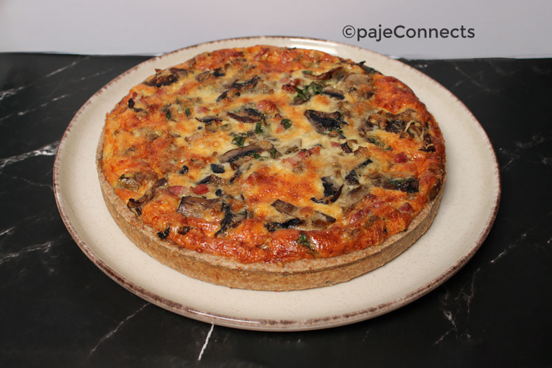 Quiche aux champignons et fromage IG bas